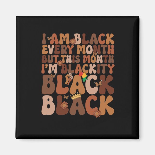 African American Black Power Pride History Civil R Magnet (Framsidan)