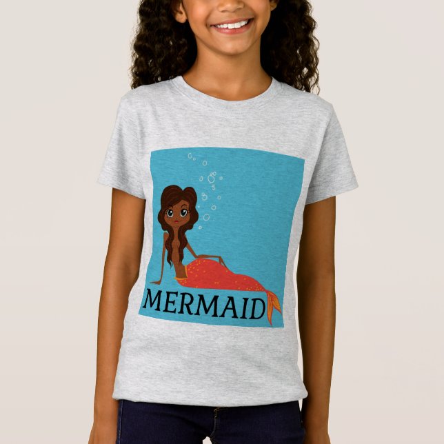 AFRICAN AMERICAN BLACK SJÖJUNGFRU T-SHIRTS (Framsida)
