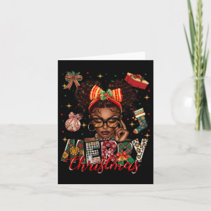 African American Black Woman God jul Pajam Kort