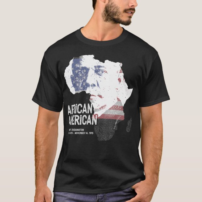 African American Booker T Washington Black History Shirt (Framsida)