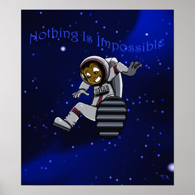 African American Boy Astronaut Poster (Framsidan)