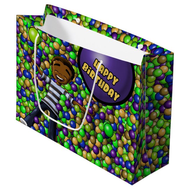 African American Boy Birthday (Framsidan Vinklad)
