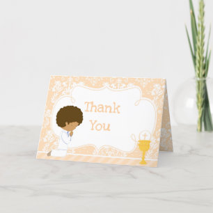 African American Boy First Communion "Tack" Tack Kort