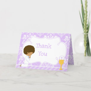 African American Boy First Communion "Tack" Tack Kort