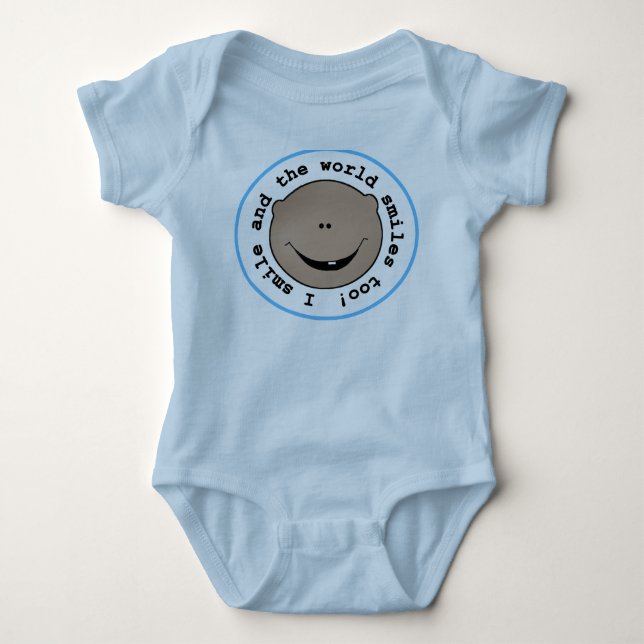 African American Boy I Smile Tee Shirt (Framsida)