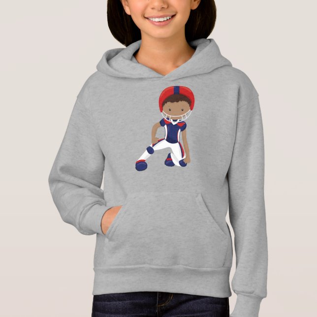 African American Boy, Rugby Player, Team Sport T Shirt (Framsida)