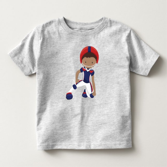 African American Boy, Rugby Player, Team Sport T Shirt (Framsida)