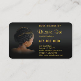 African American Braider Braids Tidsbeställning Kort