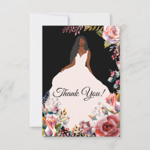 African American Bride Möhippa Tack Kort