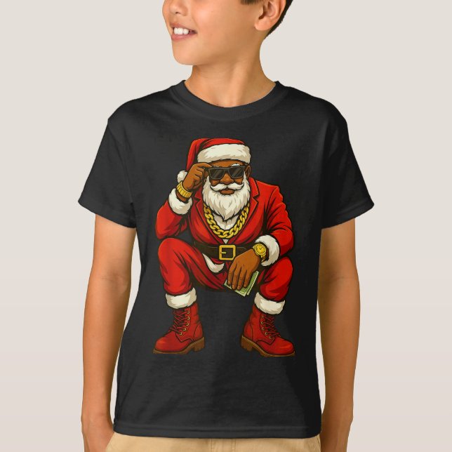 African American Christmas Funny African American  T Shirt (Framsida)