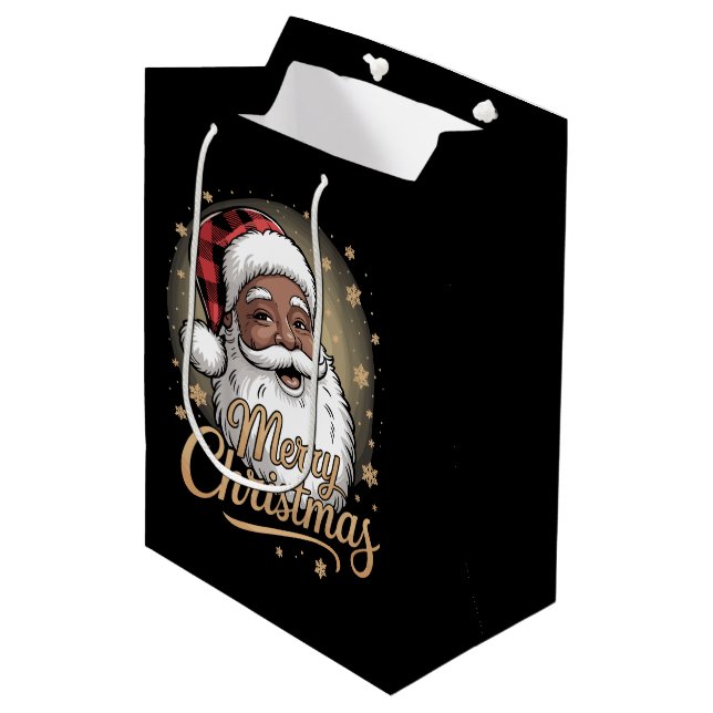 African American Christmas Pajamas Santa Claus  (Framsidan Vinklad)