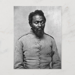 African American Civil Krig Soldier, 1861 Vykort