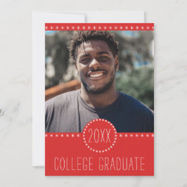 African American College Student Photo Party Inbjudningar