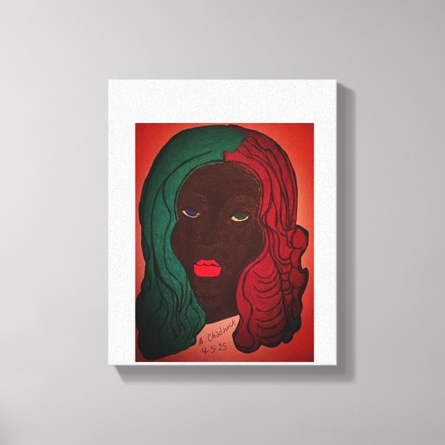 African American Colorful Wall Art Canvastryck (Framsida)