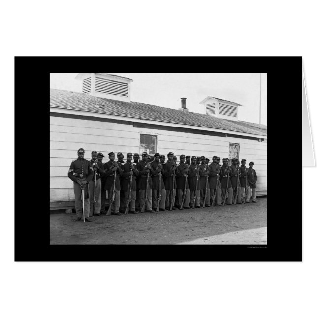 African American Company E 1865 Hälsningskort (Framsidan Horizontal)