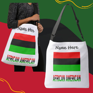 African American Diaspora Flagga Black Personlig Axelväska