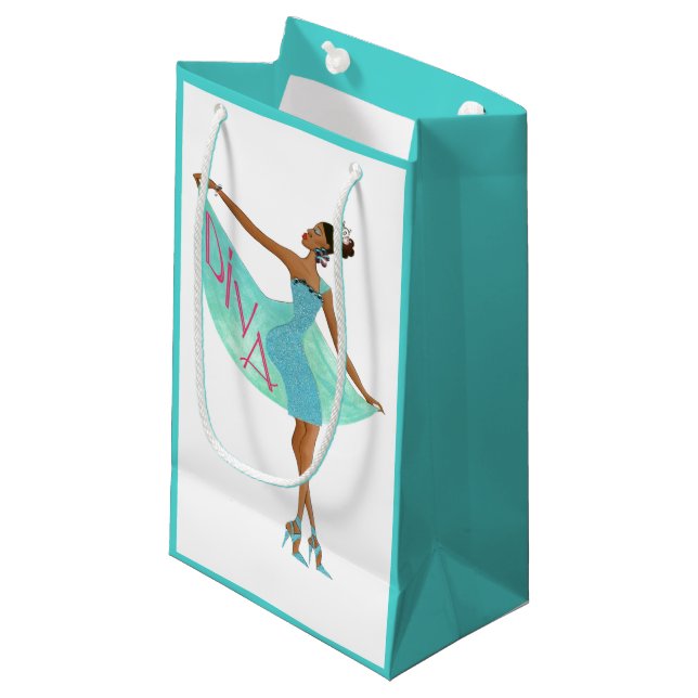 "African American Diva Fashionista" Gift Bag (Framsidan Vinklad)