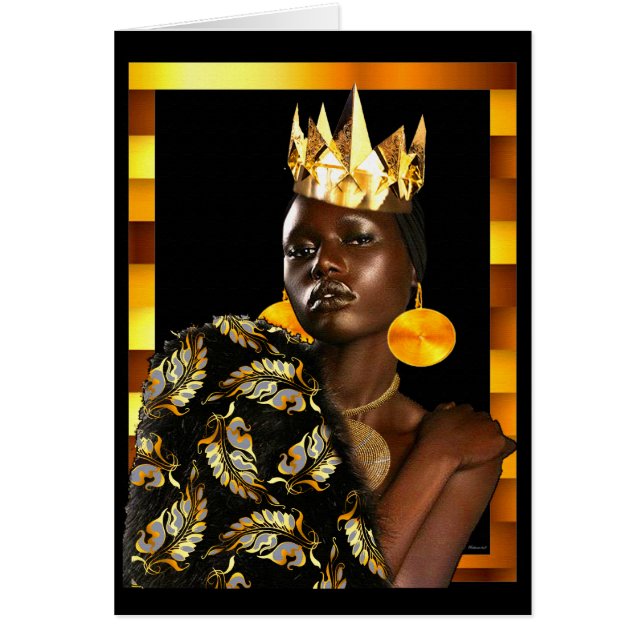 African American Diva Hälsningskort (Framsidan)