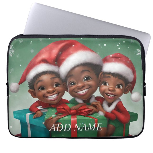 African American Elf Laptop Fodral (Framsidan)