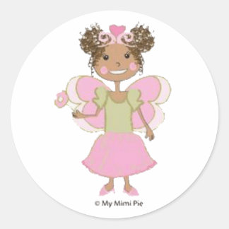 African American Fairy Princess Sticker Runt Klistermärke
