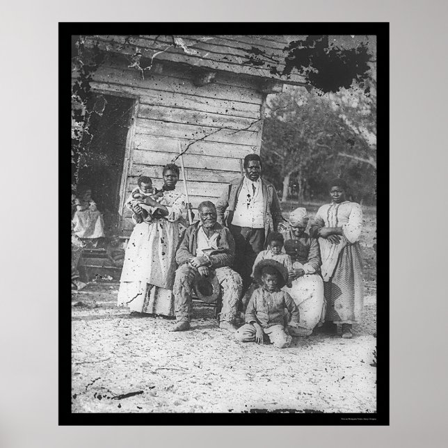 African American Family on Smiths plan 1862 Poster (Framsidan)