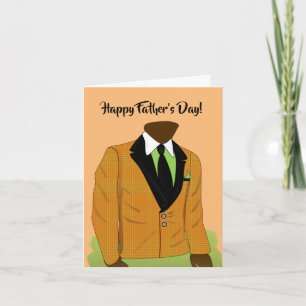 African American Fars dag Classy Kostym & Tie Kort