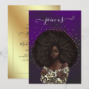 African American Fashionista Bachelorette Party Inbjudningar