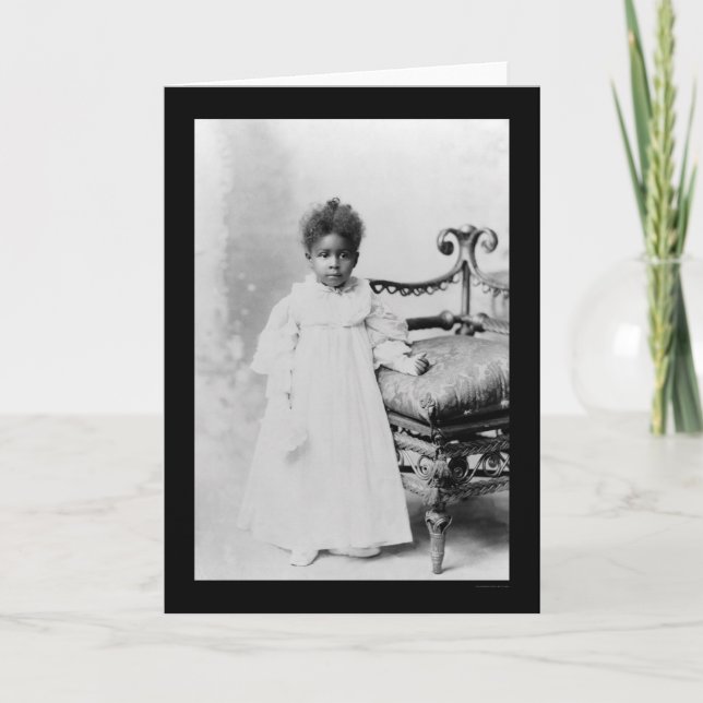 African American Girl 1900 Kort (Framsida)