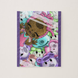 African American Girl and Bears Pussel