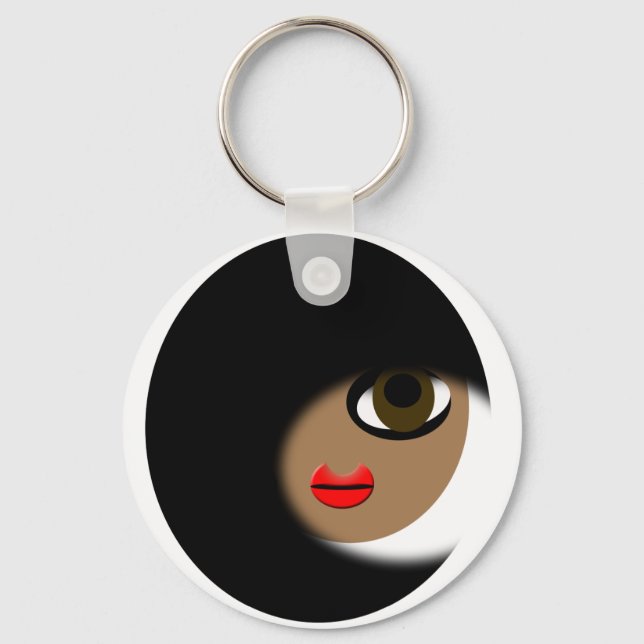 African American Girl Apparel! Nyckelring (Framsida)