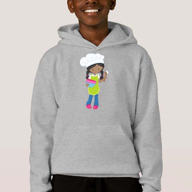 African American Girl, Baking, Baker, Bakery T Shirt (Framsida)