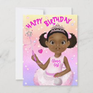 African American Girl Fairy Princess Ballerina Kort