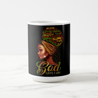 African American Girl Gud säger att jag är svart P Kaffemugg