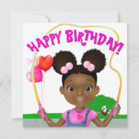 African American Girl Jump Rope Birthday