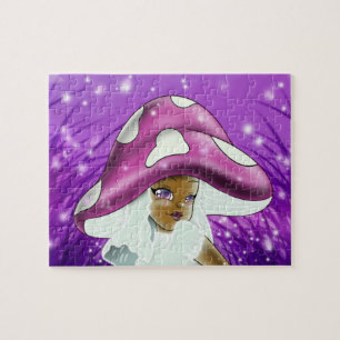 African American Girl Mushroom Pussel