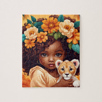 African American Girl Puzzle Pussel