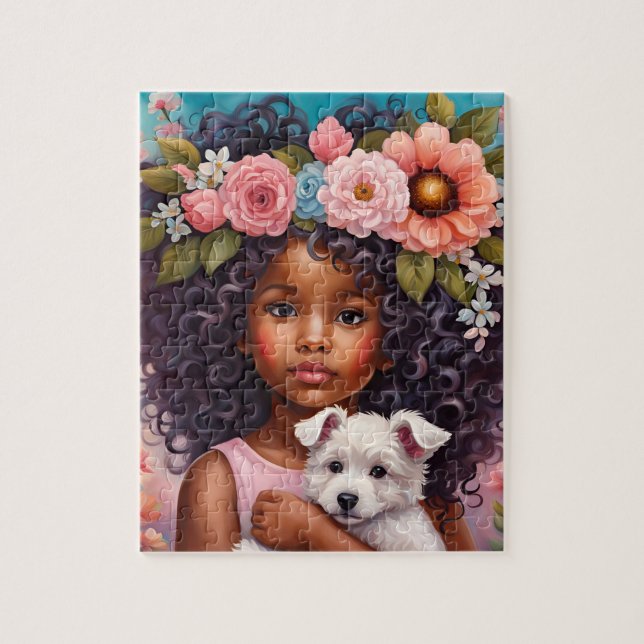 African American Girl Puzzle Pussel (Vertikal)
