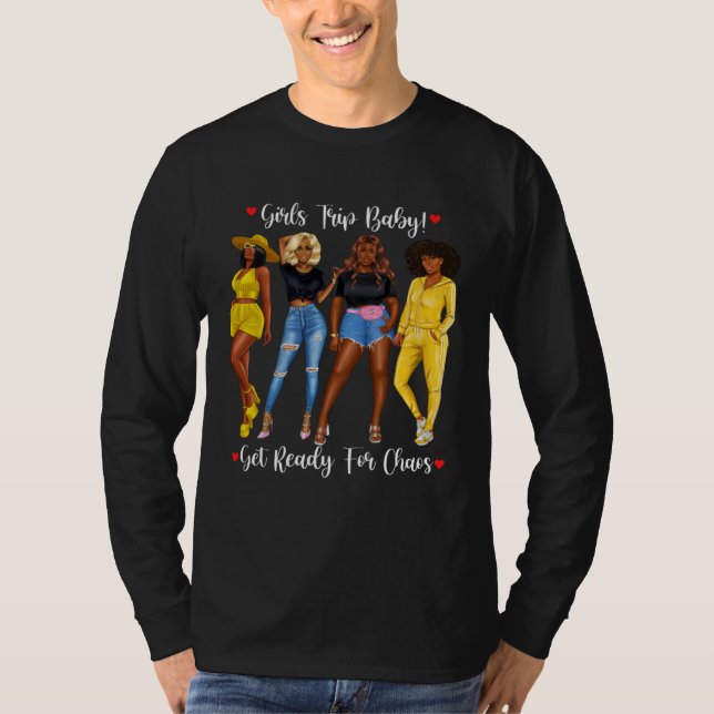 African American Girls Trip Black Girls Tracksuit  T Shirt (Framsida)