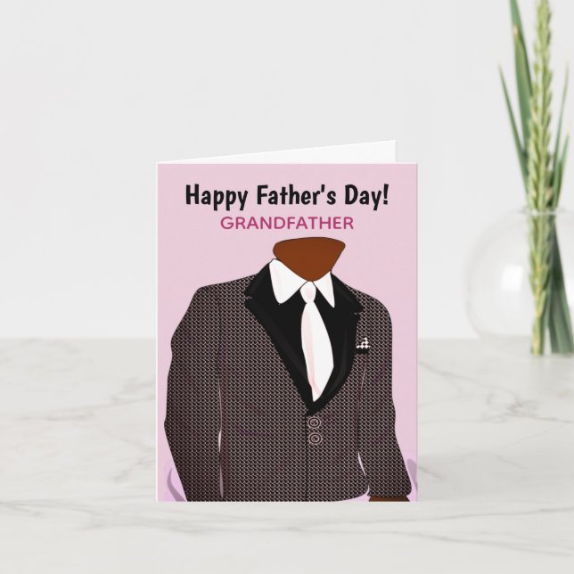 African American Grandfather Fars dag Card Kort (Framsida)