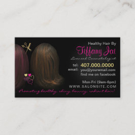 African American Hair Salon Affärskort Tidsbeställning Kort