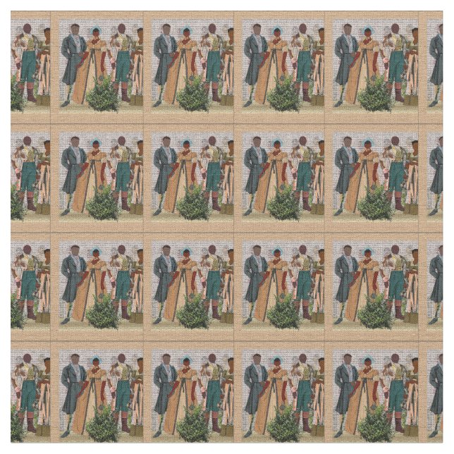 African American Heritage Tyg (Närbild)