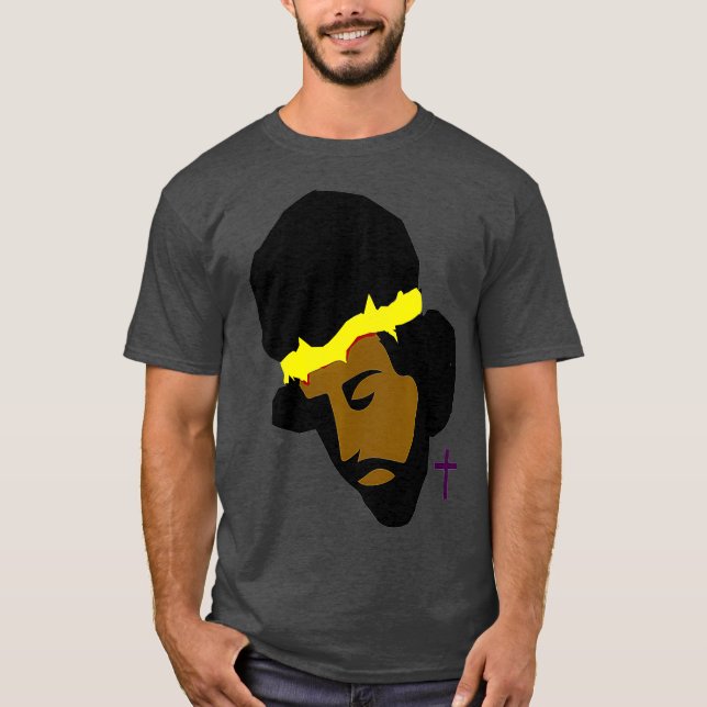 AFRICAN AMERICAN    JESUSBlack Jesus Art T Shirt (Framsida)