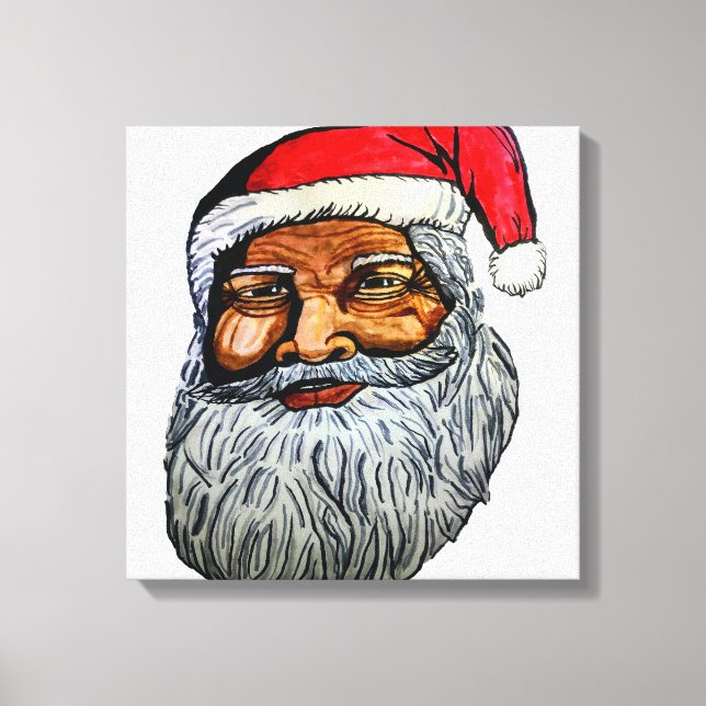 AFRICAN AMERICAN KRIS KRINGLE CANVASTRYCK (Framsida)
