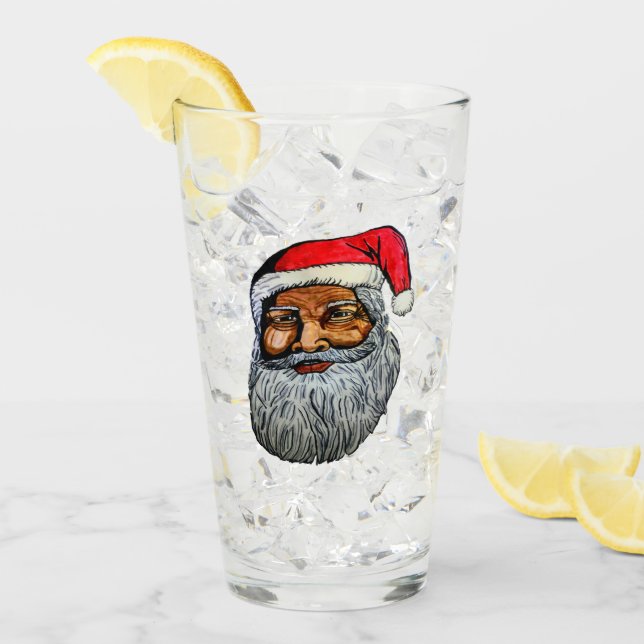 AFRICAN AMERICAN KRIS KRINGLE GLASKOPP (Framsida Ice)