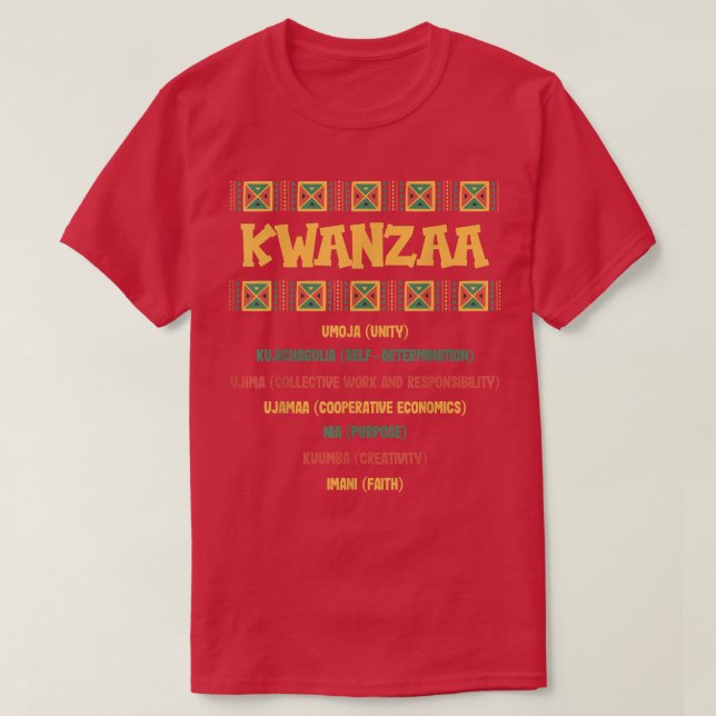 African American Kwanzaa T Shirt (Design framsida)