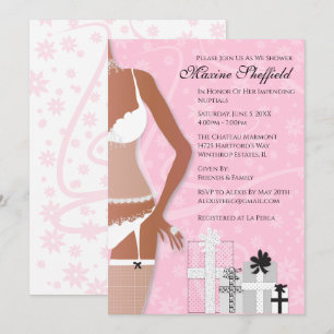 African American Lingerie Möhippa Inbjudningar