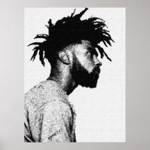 African American Male Pen Art Teckning