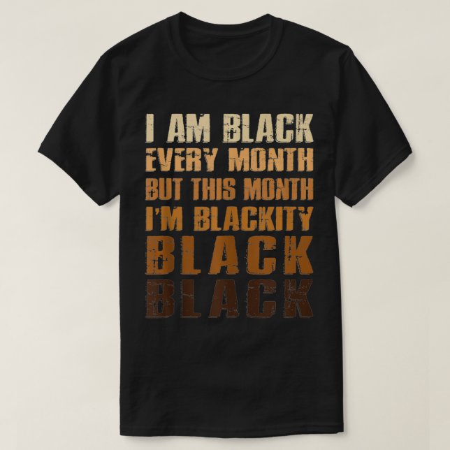 African American Manar Women I's Blackity Black Ju T Shirt (Design framsida)