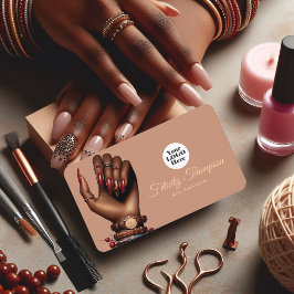 African American ManiboySalon QR-kod Visitkort