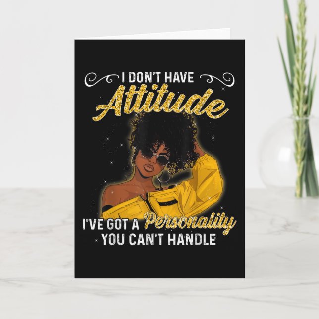 African American Melanin Queen Black Girl Magic Af Kort (Framsida)